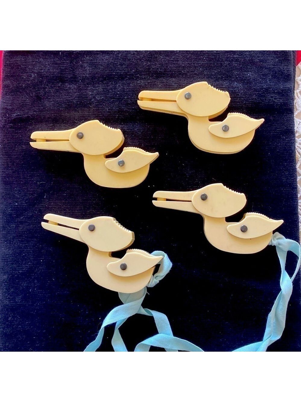 Ducky sheet and blanket fasteners/cribs clips from 1940’s era